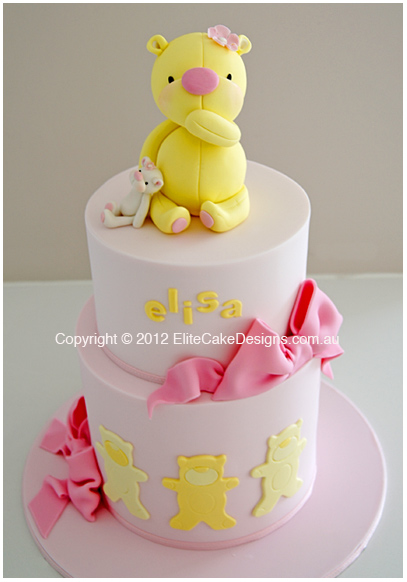 ba 117 yellow teddy baby shower cake baby shower cake