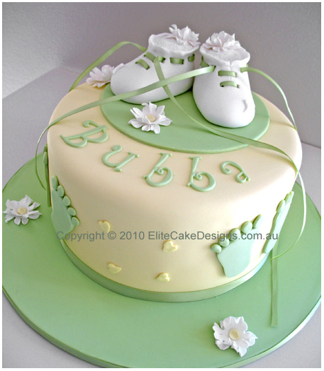 Booties Baby Shower Cake in neutral colour option