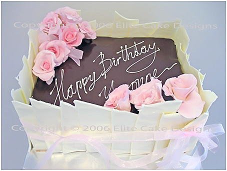 Elegant Birthday Cakes on Abd 112 Pink Rose Elegance Birthday Cake Elegant Design Featuring
