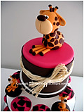 Giraffe cupcakes for girls or boys Christening
