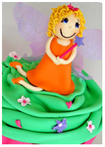 Giant cupcake fairy birthday cake