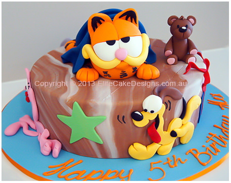 Garfields Birthday Cake, Birthday Cakes for Kids in Sydney | by EliteCakeDesigns