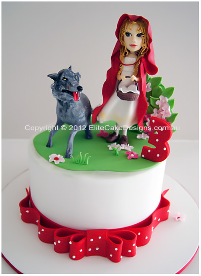Red Riding Hood Theme Birthday Cake for girls