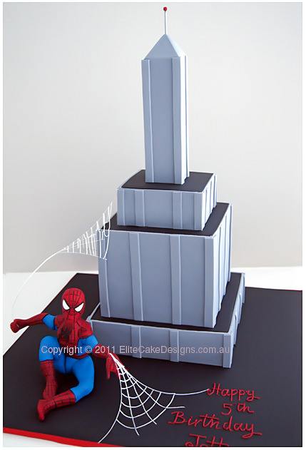 Spiderman kids birthday cake