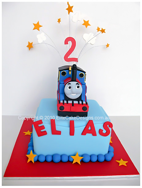 Thomas The Tank Engine Birthday Cake with stars