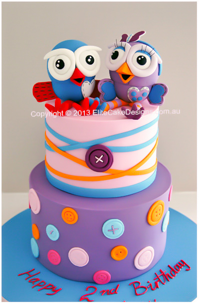 Hoot and Hootabelle kids birthday cake