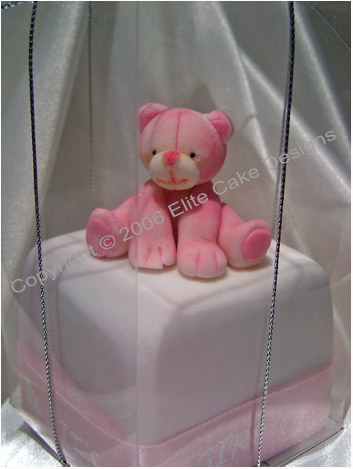 Pink teddy mini cake-bonboniere cake