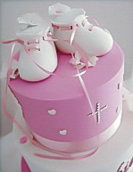 Booties Christening Cake for girls