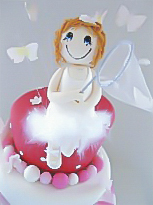 butterfly girl christening cake