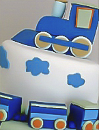 choo-choo-train christening cake