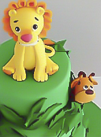 jungle-safari christening cake in sydney