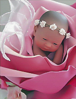 Baby Fairy Rose Chrsitening Cake