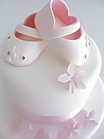 Baby Girl shoes Christening Cake