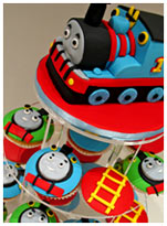 Thomas the Tank engine cupcakes