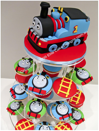 Thomas the Tank Engine cupcakes