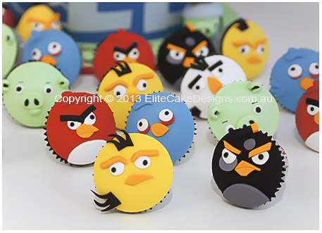 Angry Birds cupcakes for kids birthday