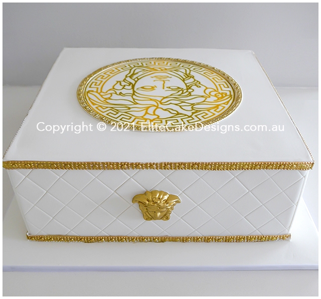 Versace 8 INCH PRE-CUT Circle EDIBLE Icing Cake Topper – House of Cakes