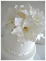 Wedding Cake with lilies