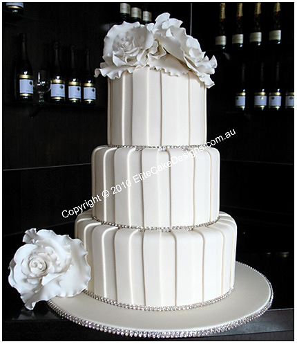 Stripes and Diamonds wedding cake