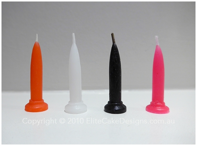 Bullet cake candles